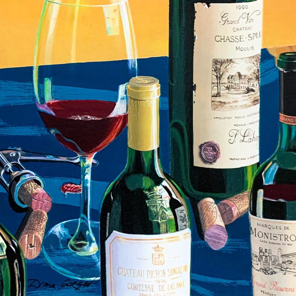 Dima Gorban, "Chateau 1993" Hand Signed Limited Edition Serigraph on Paper with Letter of Authenticity.