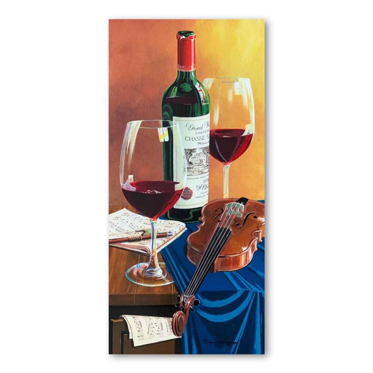 Dima Gorban, "Concert for Two" Hand Signed Limited Edition Serigraph on Paper with Letter of Authenticity.