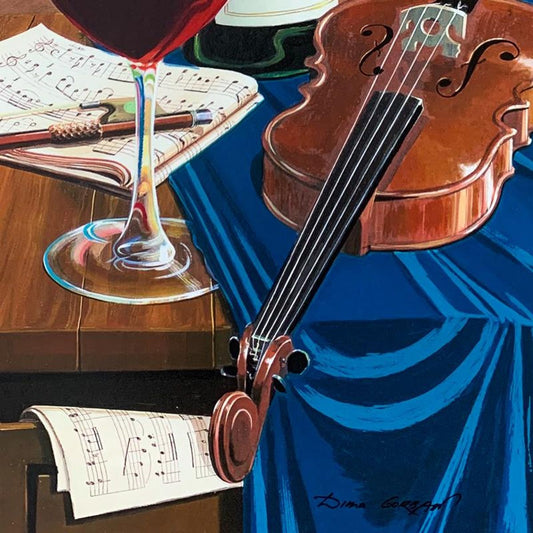 Dima Gorban, "Concert for Two" Hand Signed Limited Edition Serigraph on Paper with Letter of Authenticity.