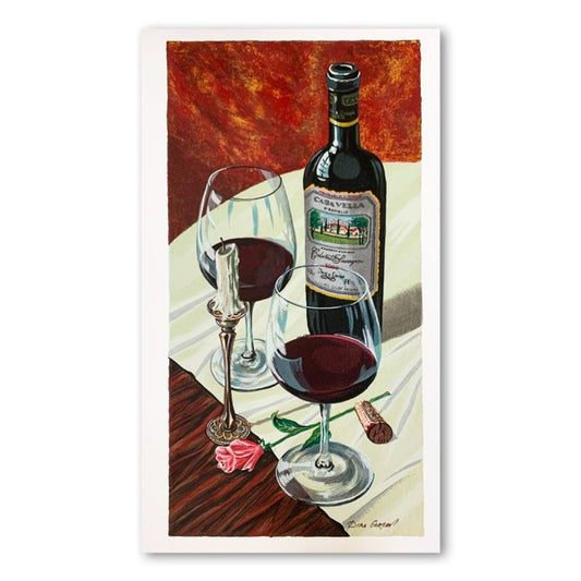 Dima Gorban, "Evening Romance" Hand Signed Limited Edition Serigraph on Paper with Letter of Authenticity.