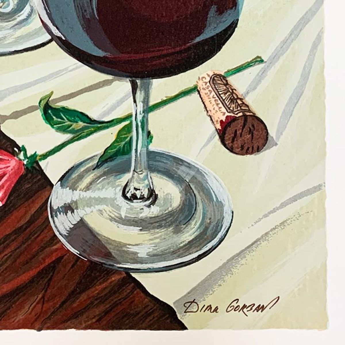 Dima Gorban, "Evening Romance" Hand Signed Limited Edition Serigraph on Paper with Letter of Authenticity.