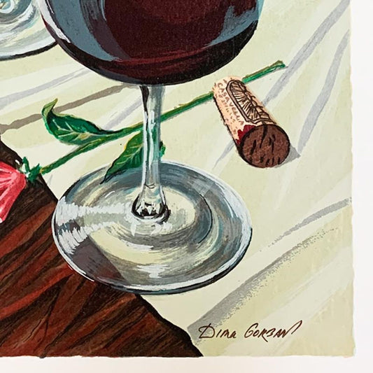 Dima Gorban, "Evening Romance" Hand Signed Limited Edition Serigraph on Paper with Letter of Authenticity.