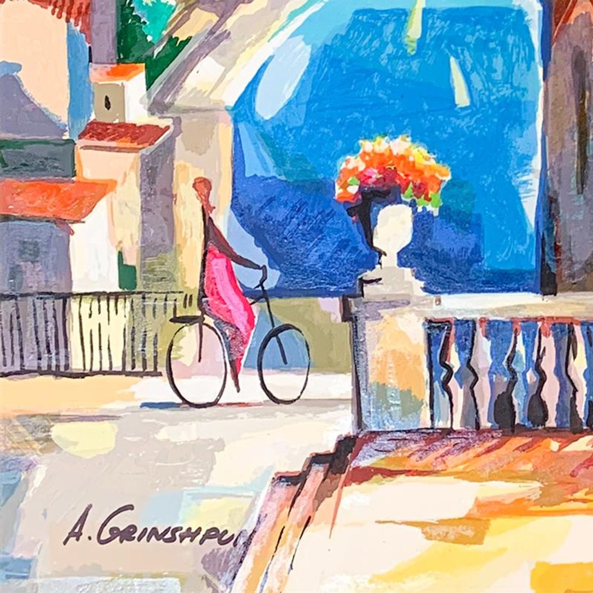 Alex Grinshpun, Hand Signed Limited Edition Serigraph on Board with Letter of Authenticity.