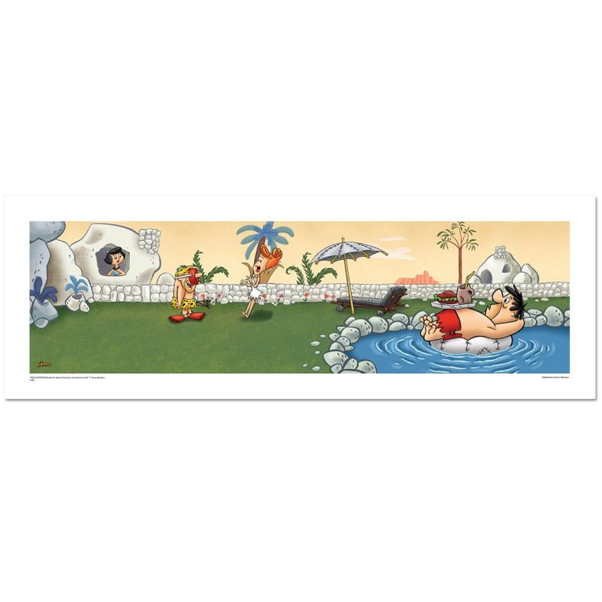 The Flintstones, "Swimming Pool" Numbered Limited Edition with Certificate of Authenticity.