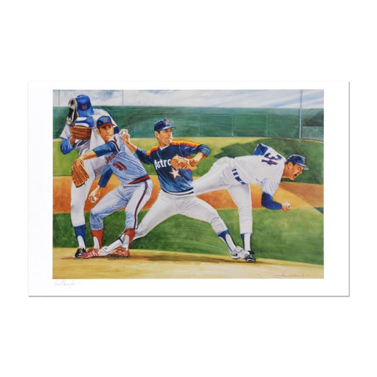 David Harrington, "Nolan Ryan" Limited Edition Lithograph, Numbered and Hand Signed with Letter of Authenticity.