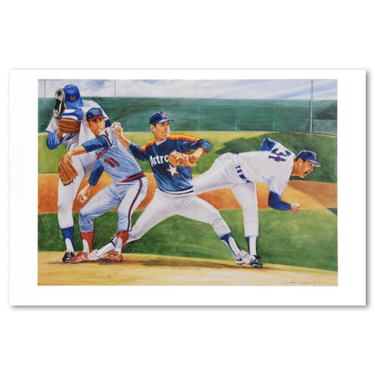 David Harrington, "Nolan Ryan" Collectible Plate Signed Lithograph.