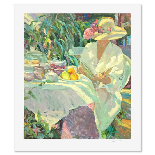 Don Hatfield, "Garden Solitude" Limited Edition Printer's Proof Serigraph, Numbered and Hand Signed with Letter of Authenticity.