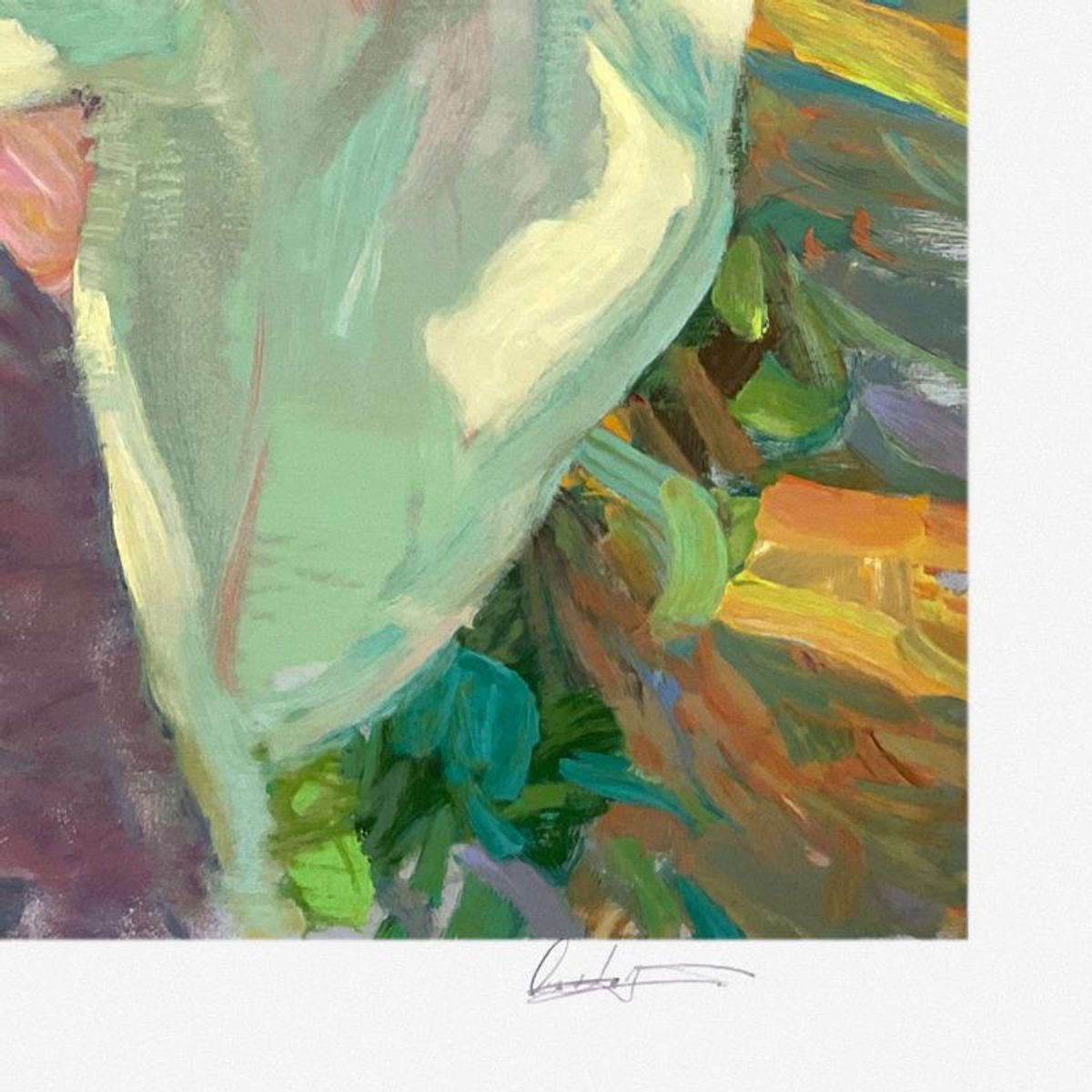 Don Hatfield, "Garden Solitude" Limited Edition Printer's Proof Serigraph, Numbered and Hand Signed with Letter of Authenticity.