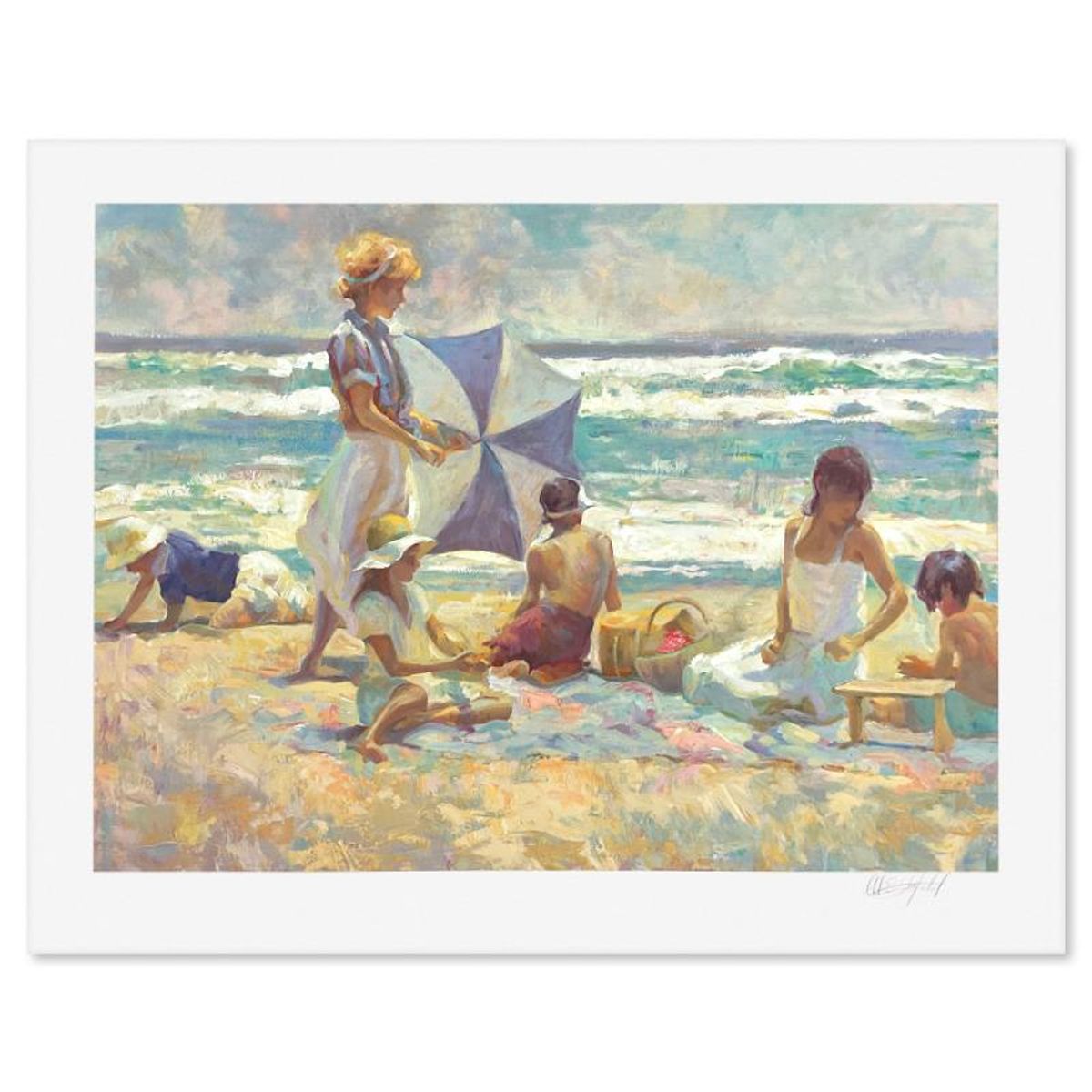 Don Hatfield, "Summer Afternoon" Limited Edition Printer's Proof Serigraph, Numbered and Hand Signed with Letter of Authenticity.