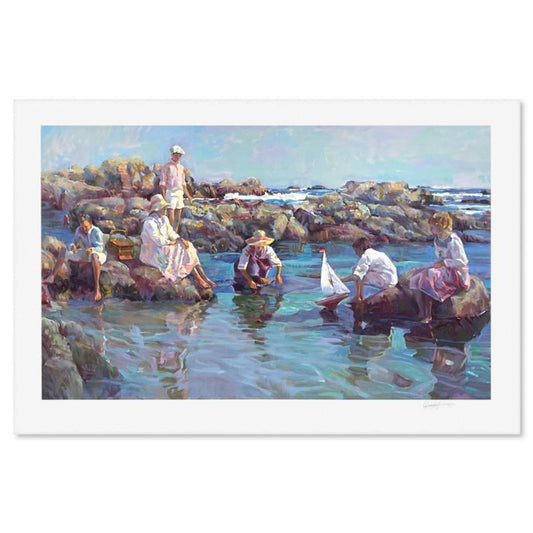 Don Hatfield, "Seashore Playground" Limited Edition Printer's Proof Serigraph, Numbered and Hand Signed with Letter of Authenticity.