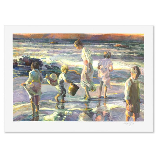 Don Hatfield, "Frolicking at the Seashore" Limited Edition Printer's Proof Serigraph, Numbered and Hand Signed with Letter of Authenticity.
