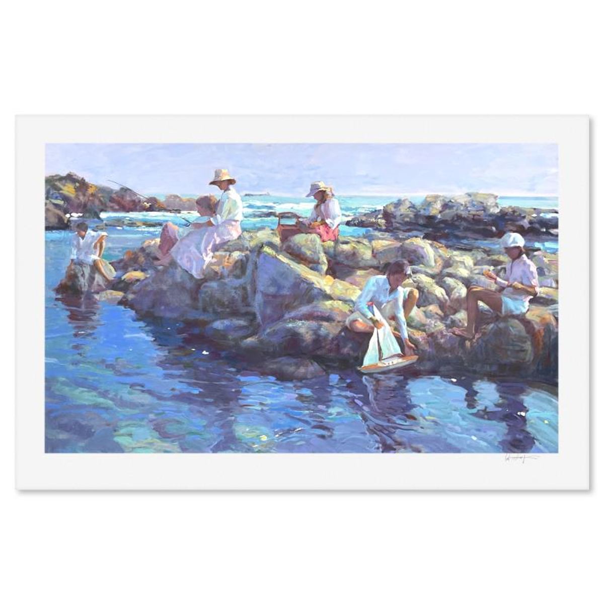 Don Hatfield, "Rock Point" Limited Edition Printer's Proof Serigraph, Numbered and Hand Signed with Letter of Authenticity.