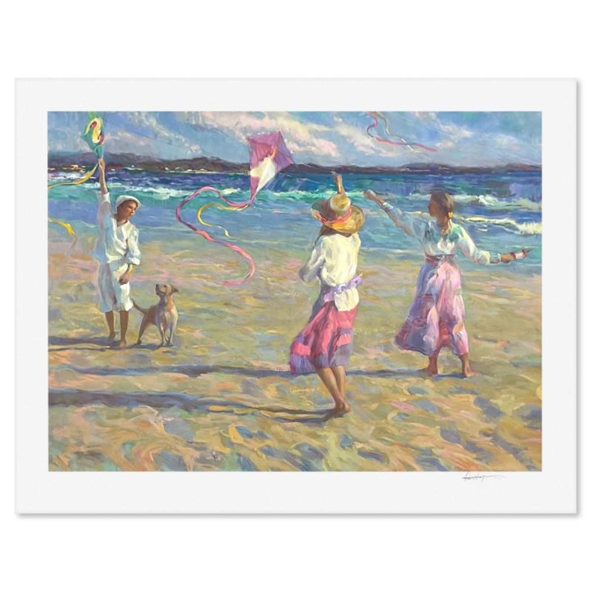Don Hatfield, "Kite Festival" Limited Edition Printer's Proof Serigraph, Numbered and Hand Signed with Letter of Authenticity.