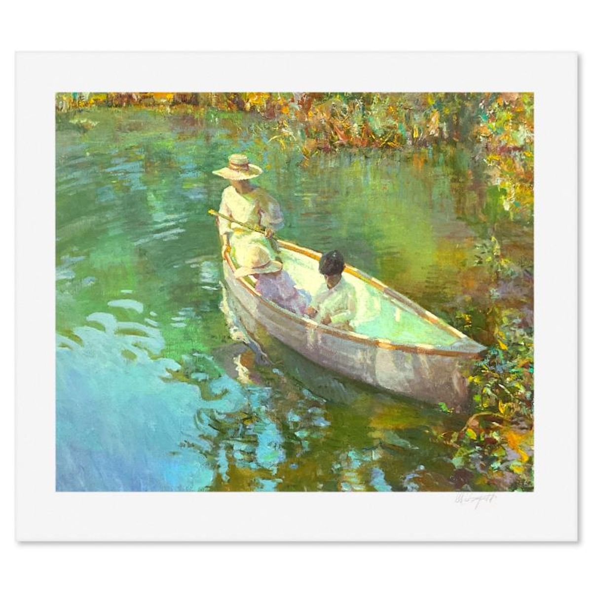 Don Hatfield, "Lake Reflection" Limited Edition Printer's Proof Serigraph, Numbered and Hand Signed with Letter of Authenticity.