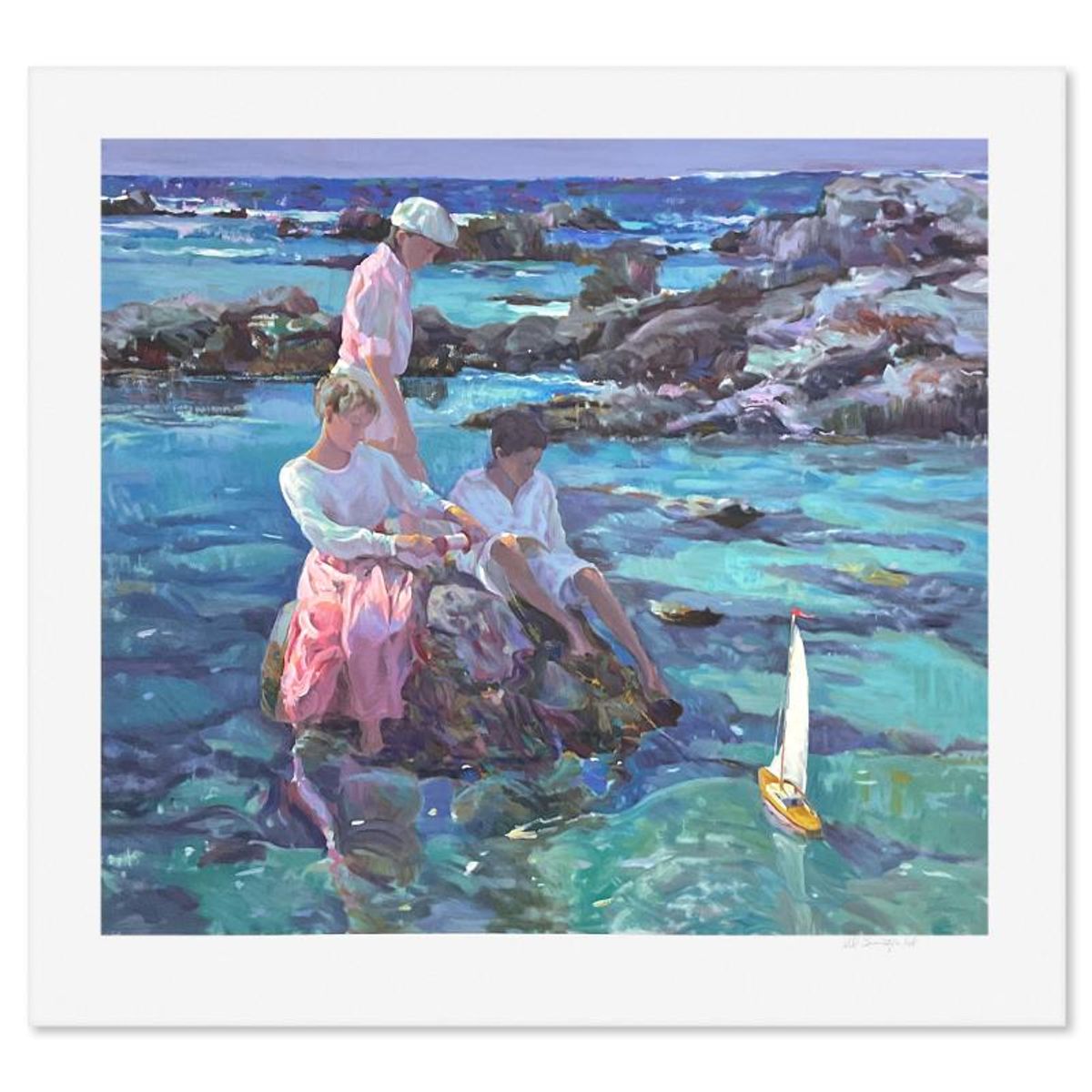 Don Hatfield, "Tide Pools" Limited Edition Printer's Proof Serigraph, Numbered and Hand Signed with Letter of Authenticity.