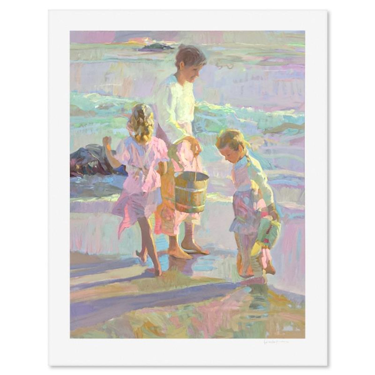 Don Hatfield, "Daughters" Limited Edition Printer's Proof Serigraph, Numbered and Hand Signed with Letter of Authenticity.