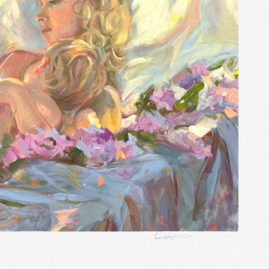 Don Hatfield, "Gentle Touch" Limited Edition Printer's Proof Serigraph, Numbered and Hand Signed with Letter of Authenticity.