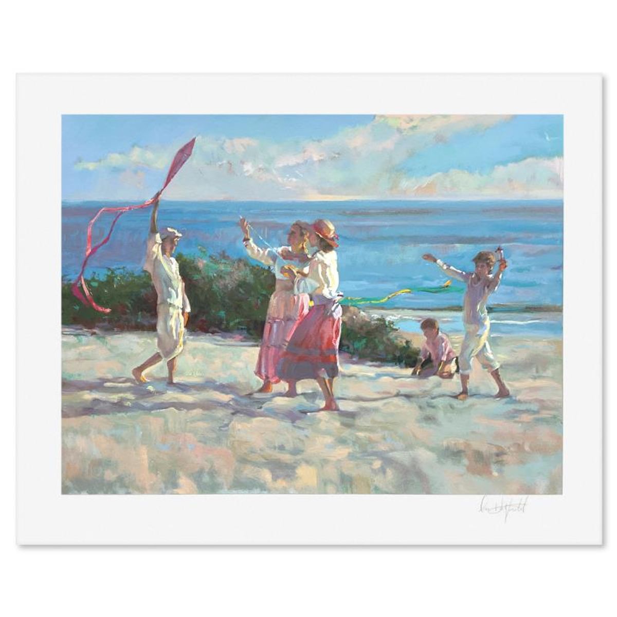 Don Hatfield, "Into the Wind" Limited Edition Printer's Proof Serigraph, Numbered and Hand Signed with Letter of Authenticity.