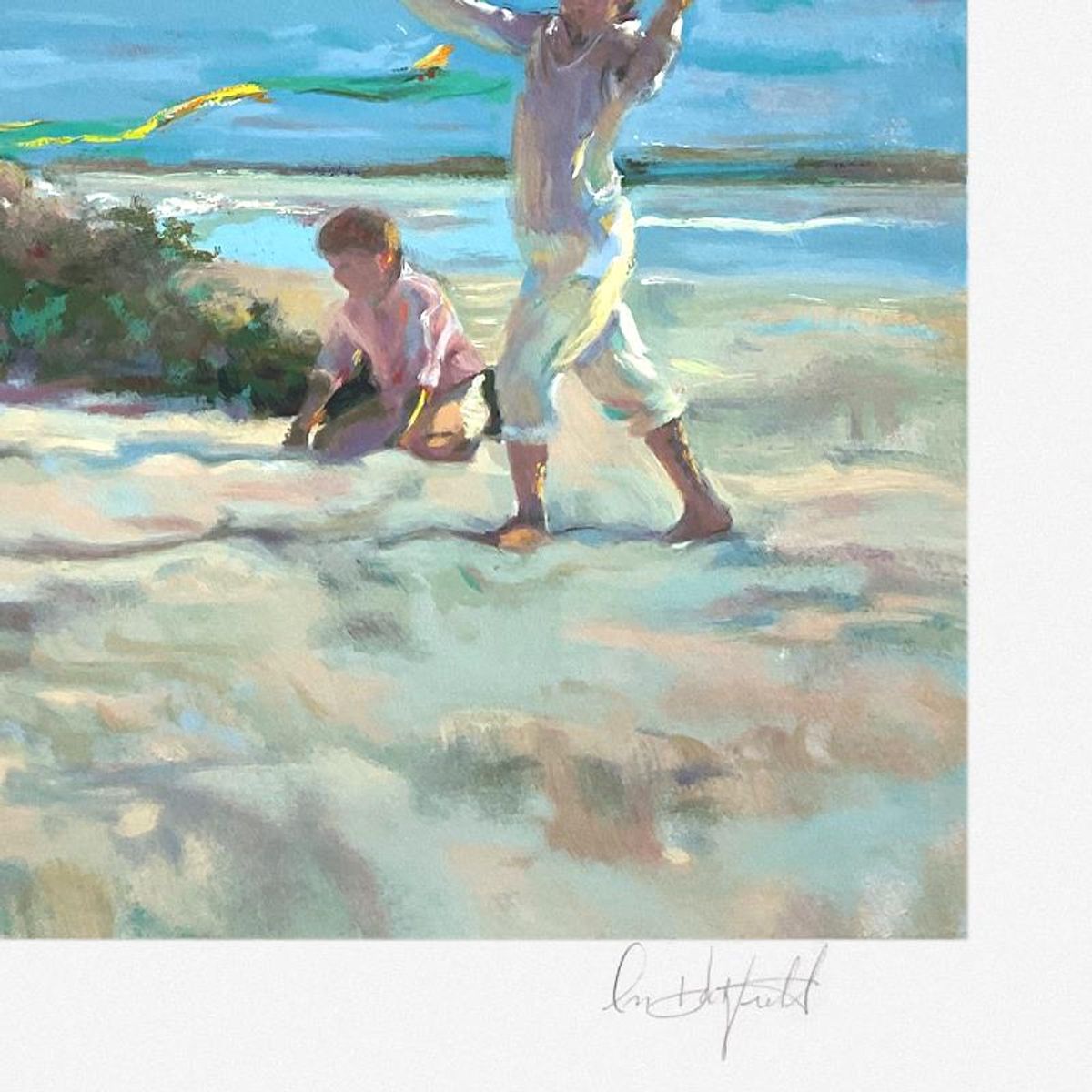 Don Hatfield, "Into the Wind" Limited Edition Printer's Proof Serigraph, Numbered and Hand Signed with Letter of Authenticity.