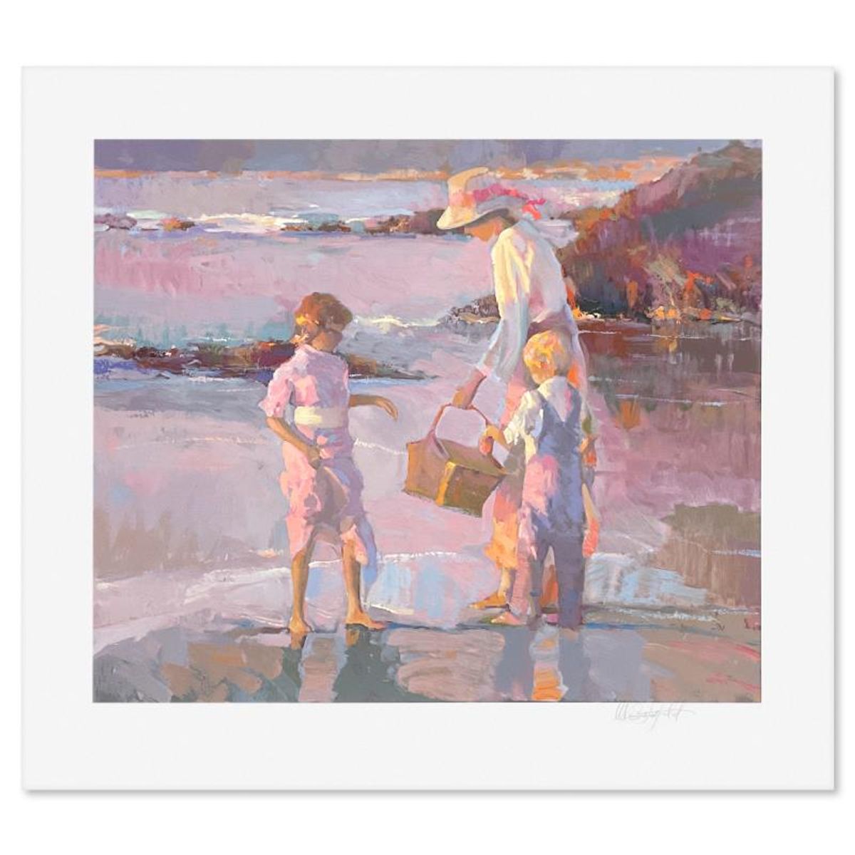 Don Hatfield, "Lending a Hand" Limited Edition Printer's Proof Serigraph, Numbered and Hand Signed with Letter of Authenticity.