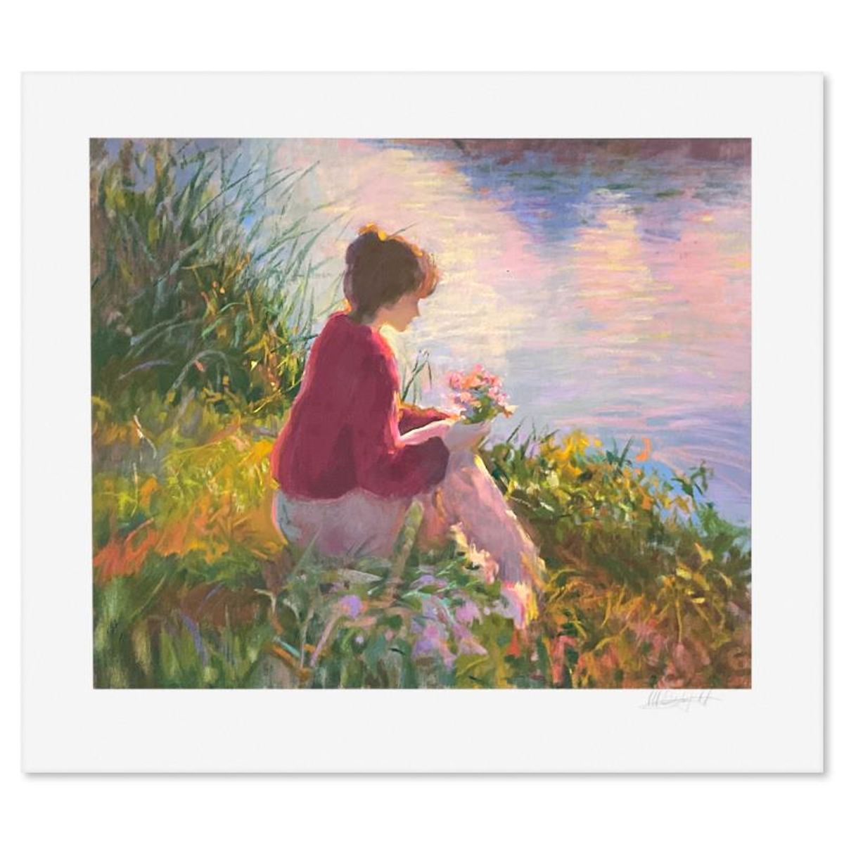 Don Hatfield, "Silent Reflections" Limited Edition Printer's Proof Serigraph, Numbered and Hand Signed with Letter of Authenticity.