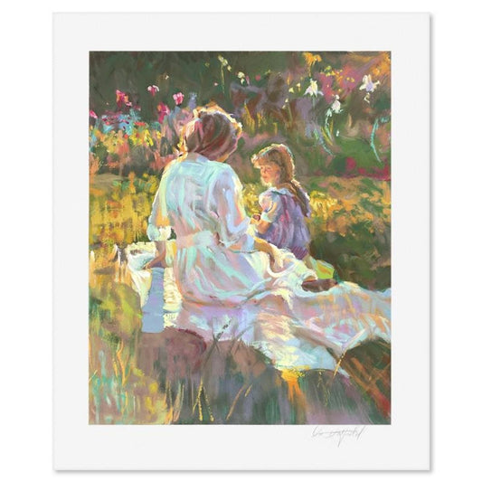Don Hatfield, "Afternoon Chat" Limited Edition Printer's Proof Serigraph, Numbered and Hand Signed with Letter of Authenticity.