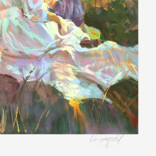 Don Hatfield, "Afternoon Chat" Limited Edition Printer's Proof Serigraph, Numbered and Hand Signed with Letter of Authenticity.