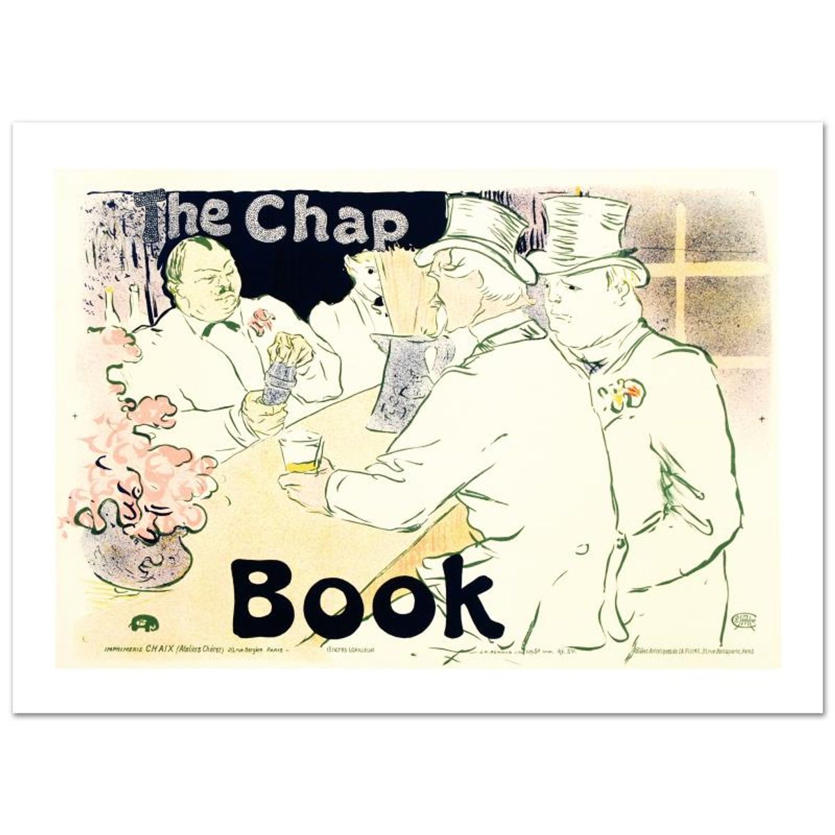 The Chap Book Hand Pulled Lithograph by the RE Society, Image Originally by Henri de Toulouse-Lautrec. Includes Certificate of Authenticity.