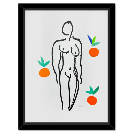 Henri Matisse 1869-1954 (After), "Le Nu aux oranges" Framed Limited Edition Lithograph with Certificate of Authenticity.