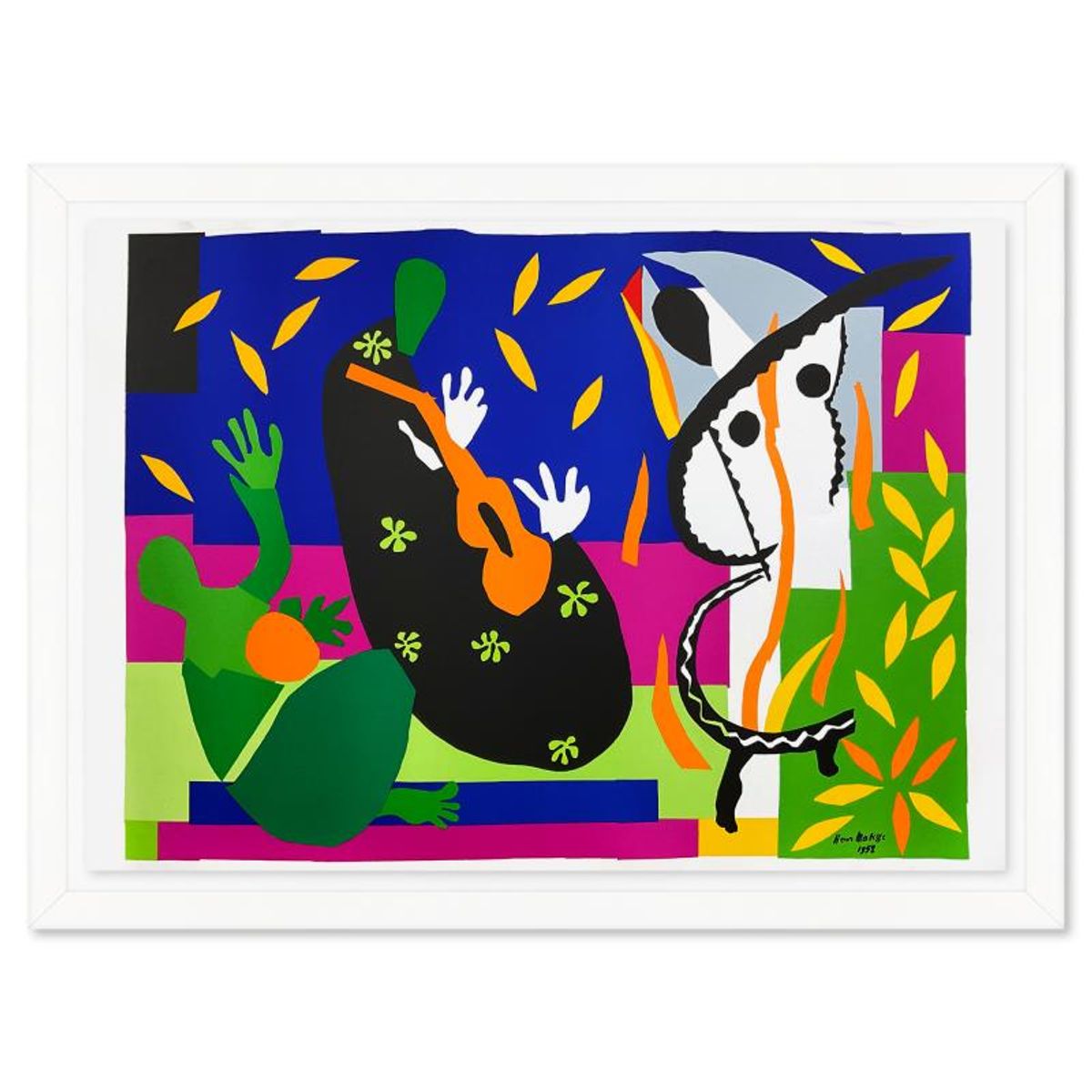 Henri Matisse 1869-1954 (After), "La Tristesse du roi" Framed Limited Edition Lithograph with Certificate of Authenticity.