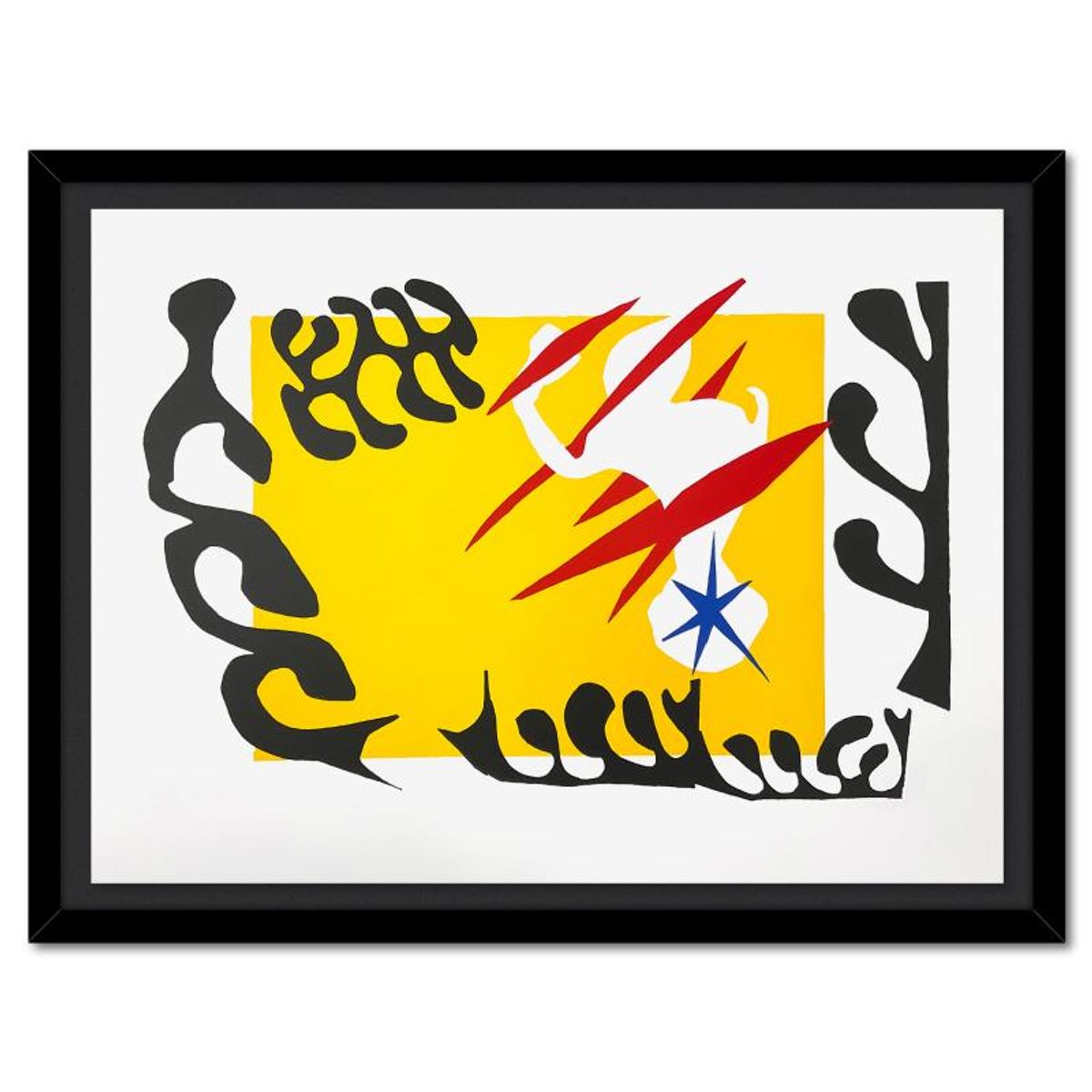 Henri Matisse 1869-1954 (After), "Le Cauchemar de l'Elephant Blanc" Framed Limited Edition Lithograph with Certificate of Authenticity.