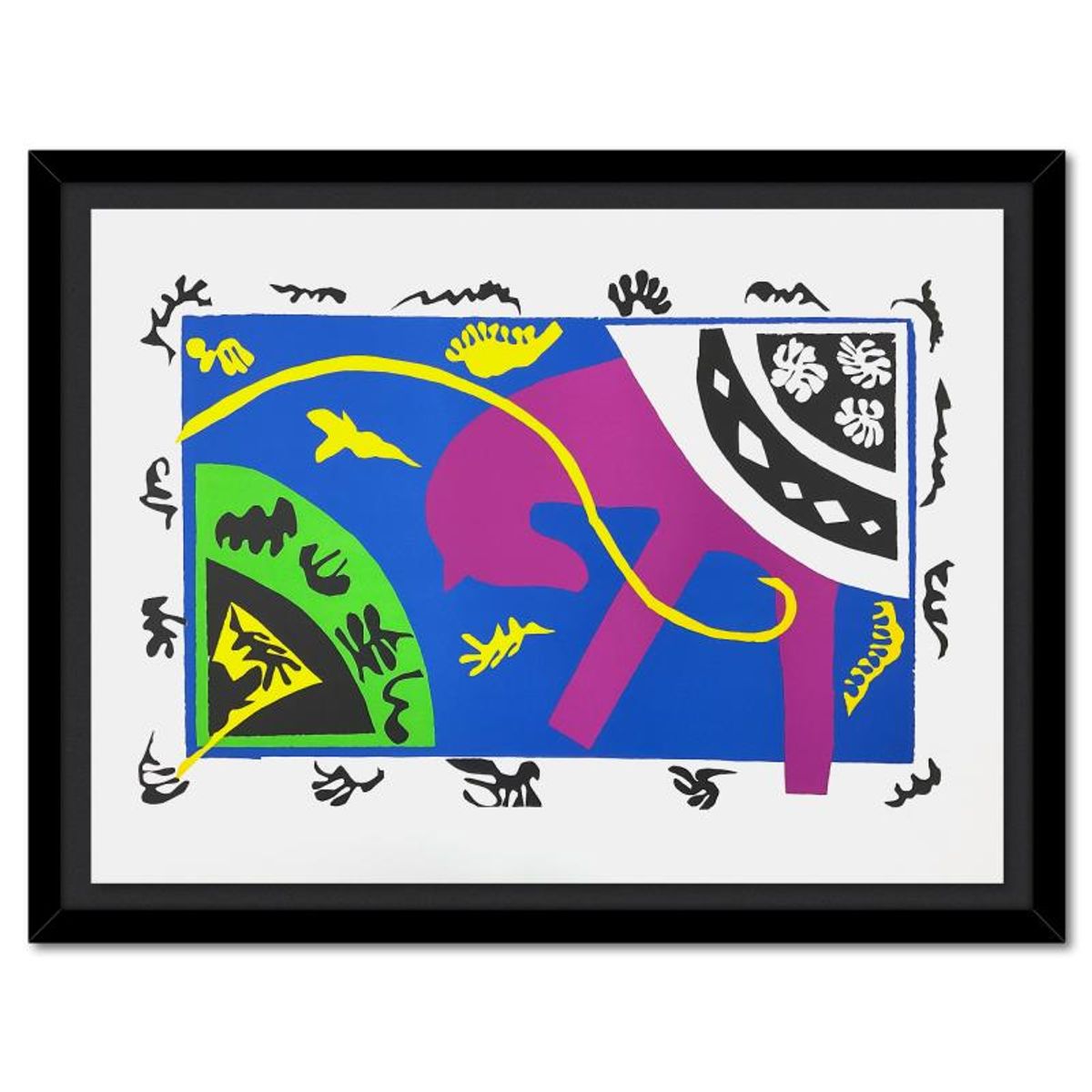 Henri Matisse 1869-1954 (After), "Le Cheval, L'Ecuyere et le Clown" Framed Limited Edition Lithograph with Certificate of Authenticity.