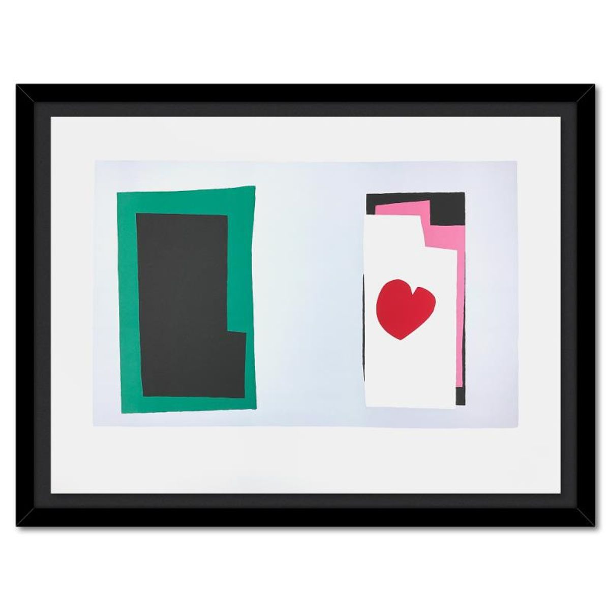 Henri Matisse 1869-1954 (After), "Le Coeur (The Heart)" Framed Limited Edition Lithograph with Certificate of Authenticity.