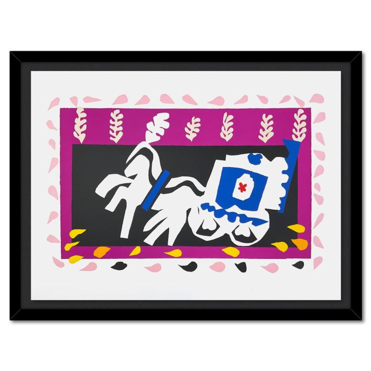 Henri Matisse 1869-1954 (After), "L'Enterrement de Pierrot (Pierrot's Funeral)" Framed Limited Edition Lithograph with Certificate of Authenticity.