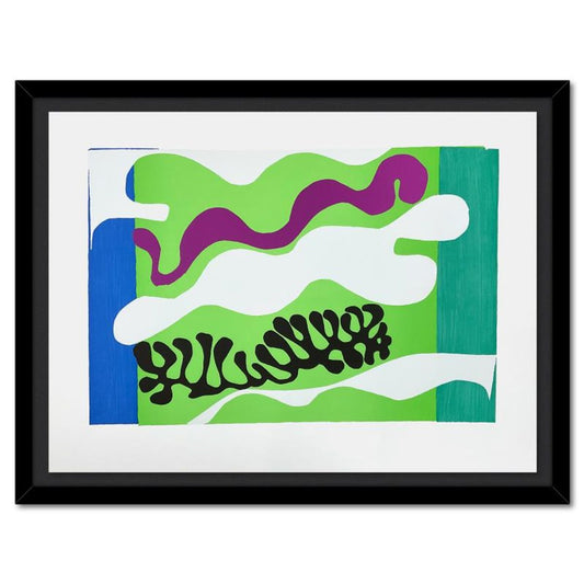 Henri Matisse 1869-1954 (After), "Le Lagon II (Lagoon II)" Framed Limited Edition Lithograph with Certificate of Authenticity.
