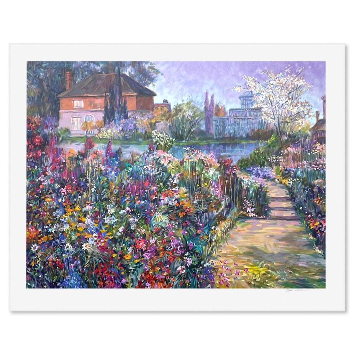 Henri Plisson (1933-2006), "On Crystal Pond" Limited Edition Serigraph, Numbered and Hand Signed with Letter of Authenticity