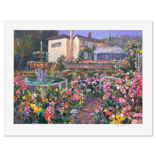 Henri Plisson (1933-2006), "Villa Fontana" Limited Edition Serigraph, Numbered and Hand Signed with Letter of Authenticity