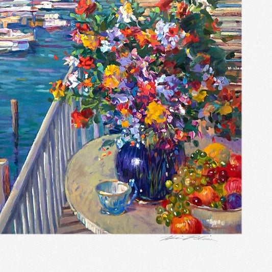 Henri Plisson (1933-2006), "Mediterranean Sunrise" Limited Edition Serigraph, Numbered and Hand Signed with Letter of Authenticity