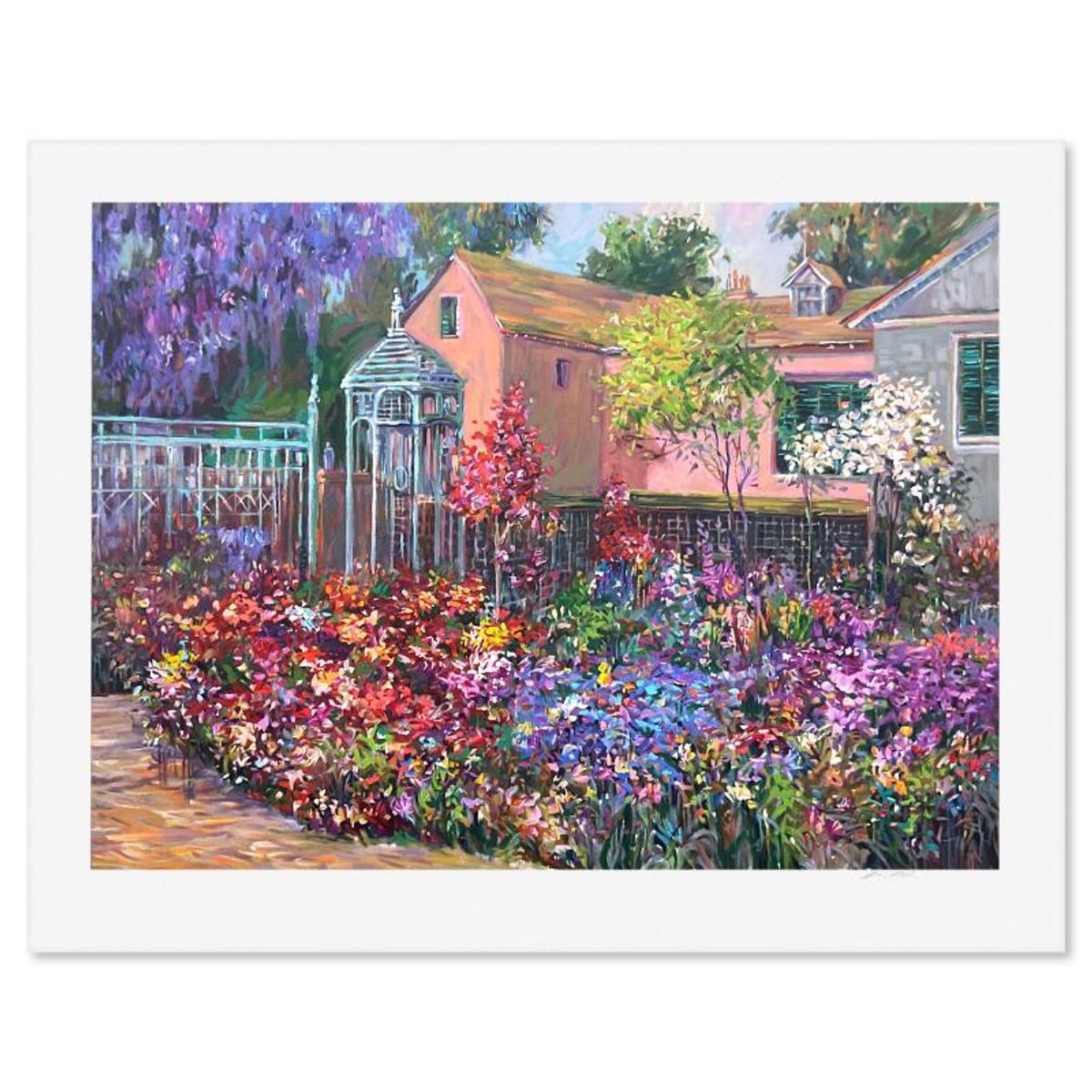 Henri Plisson (1933-2006), "The Country Yard" Limited Edition Serigraph, Numbered and Hand Signed with Letter of Authenticity