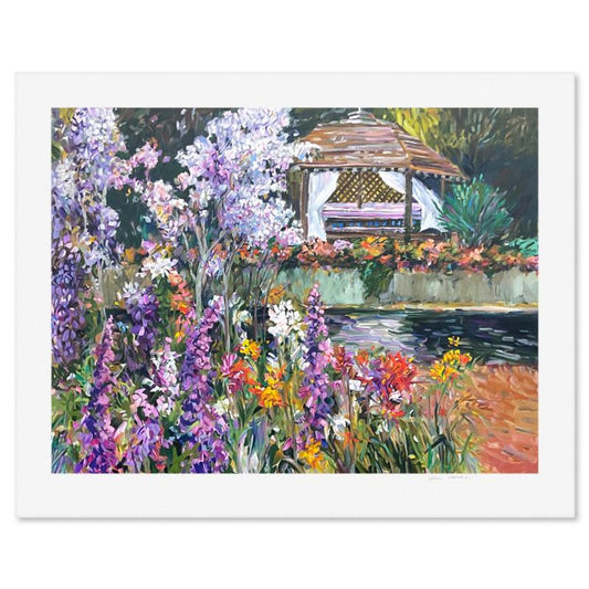 Henri Plisson (1933-2006), "The Gazebo" Limited Edition Serigraph, Numbered and Hand Signed with Letter of Authenticity