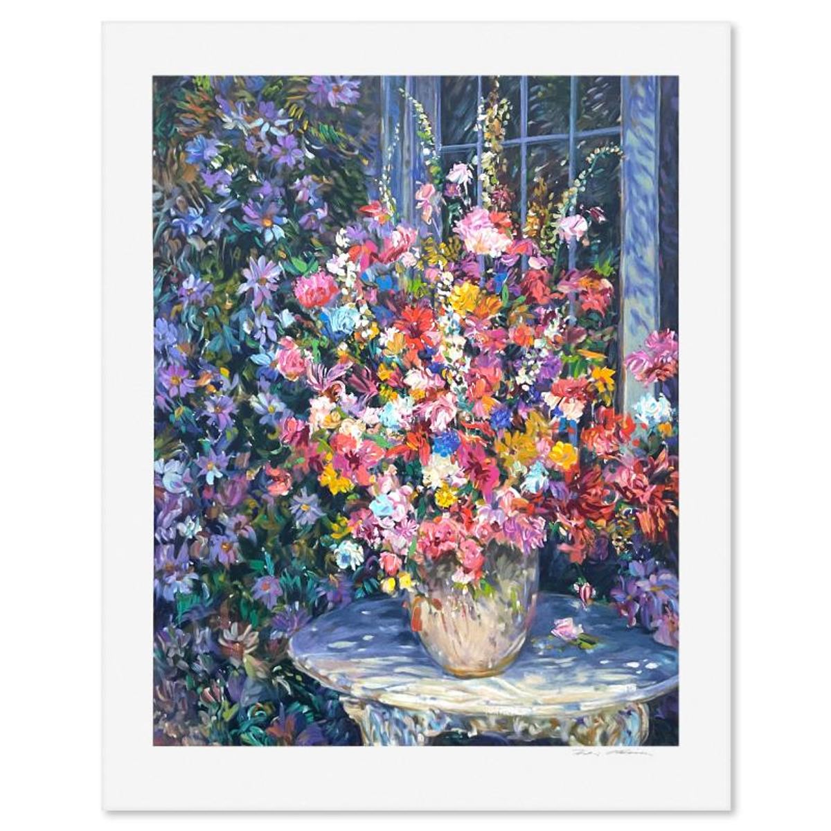Henri Plisson (1933-2006), "Garden Potpourri" Limited Edition Serigraph, Numbered and Hand Signed with Letter of Authenticity