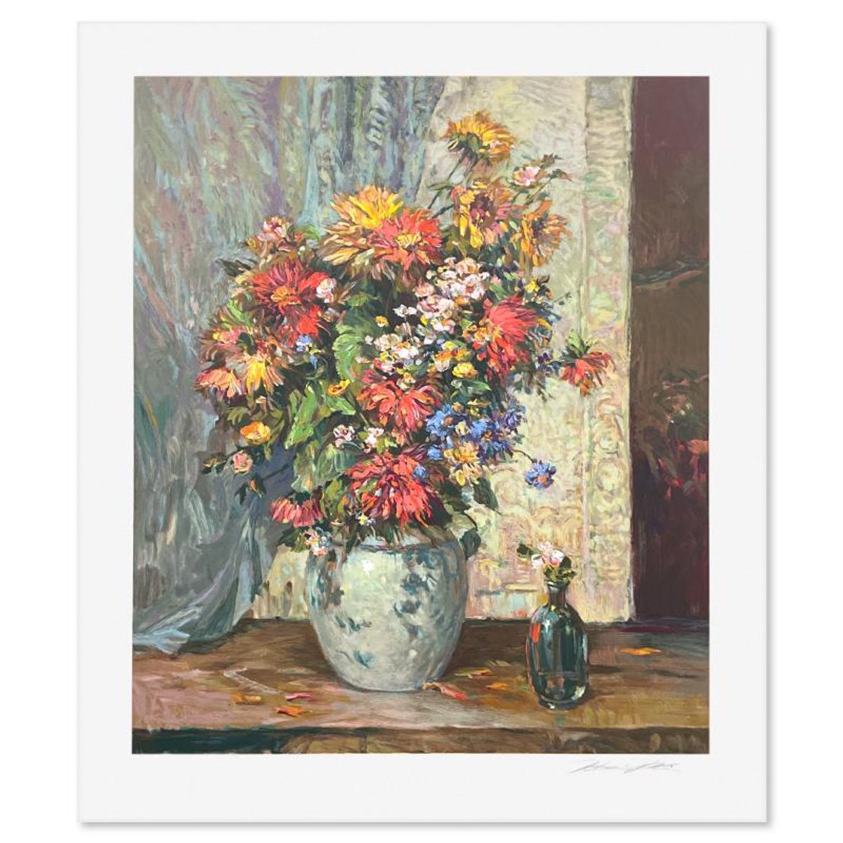 Henri Plisson (1933-2006), "Chang Vase" Limited Edition Serigraph, Numbered and Hand Signed with Letter of Authenticity