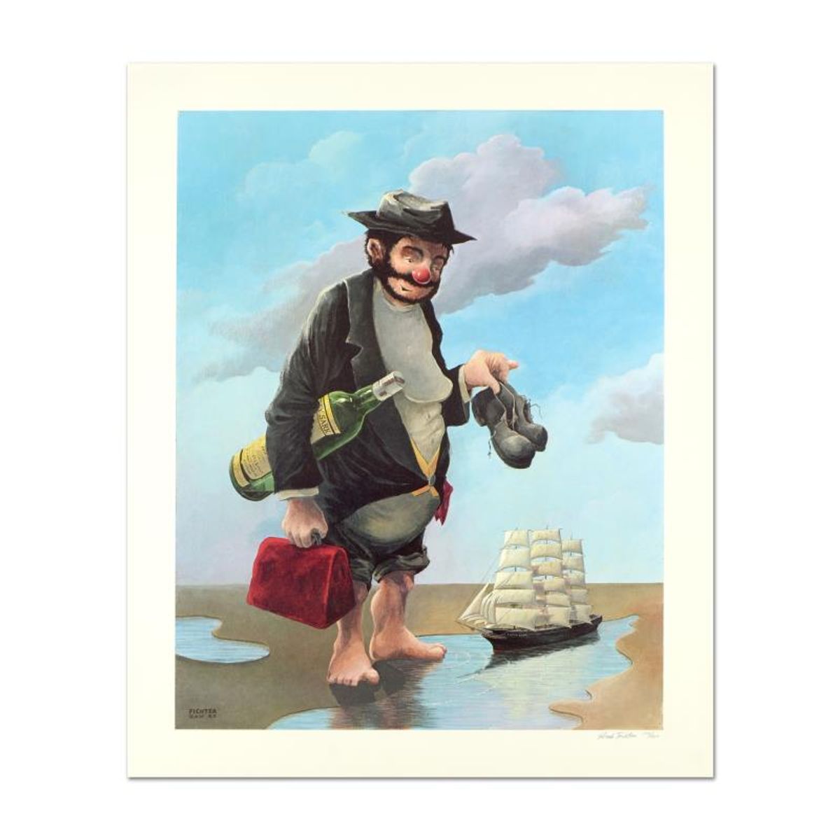 Herb Fichter (1920-1995), Limited Edition Lithograph, Numbered and Hand Signed with Letter of Authenticity.