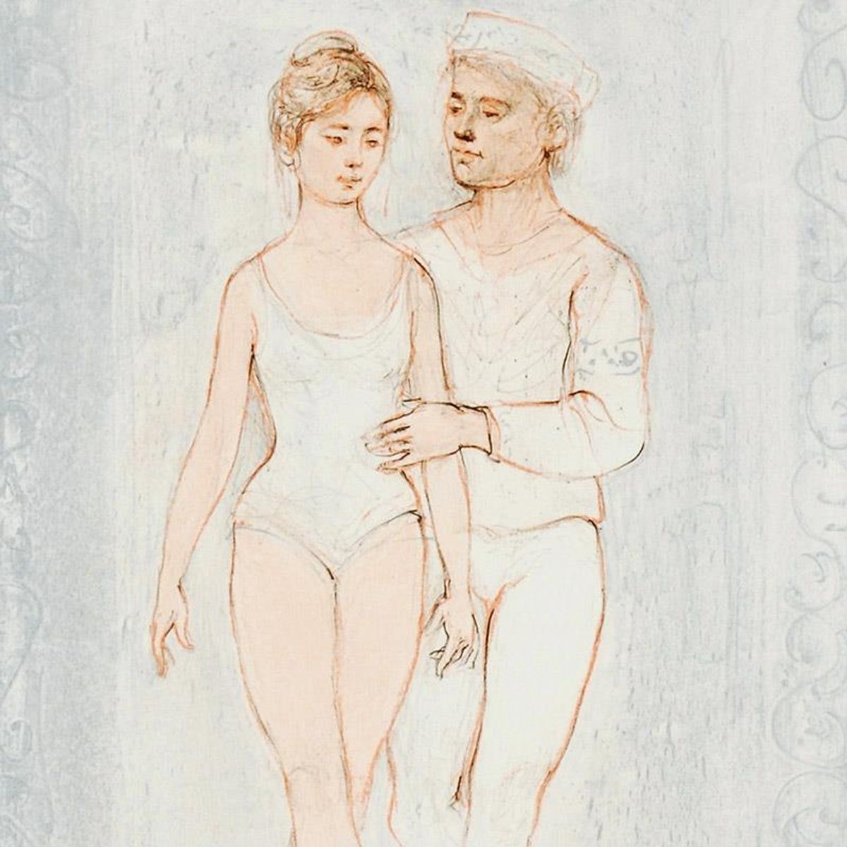 Prelude Limited Edition Lithograph by Edna Hibel (1917-2014), Numbered and Hand Signed with Certificate of Authenticity.