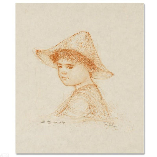 Anthony Limited Edition Lithograph by Edna Hibel (1917-2014), Numbered and Hand Signed with Certificate of Authenticity.