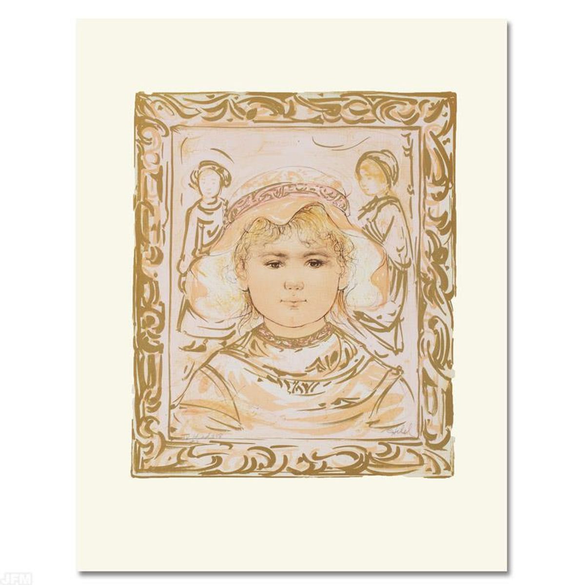 Martha Limited Edition Lithograph by Edna Hibel (1917-2014), Numbered and Hand Signed with Certificate of Authenticity.