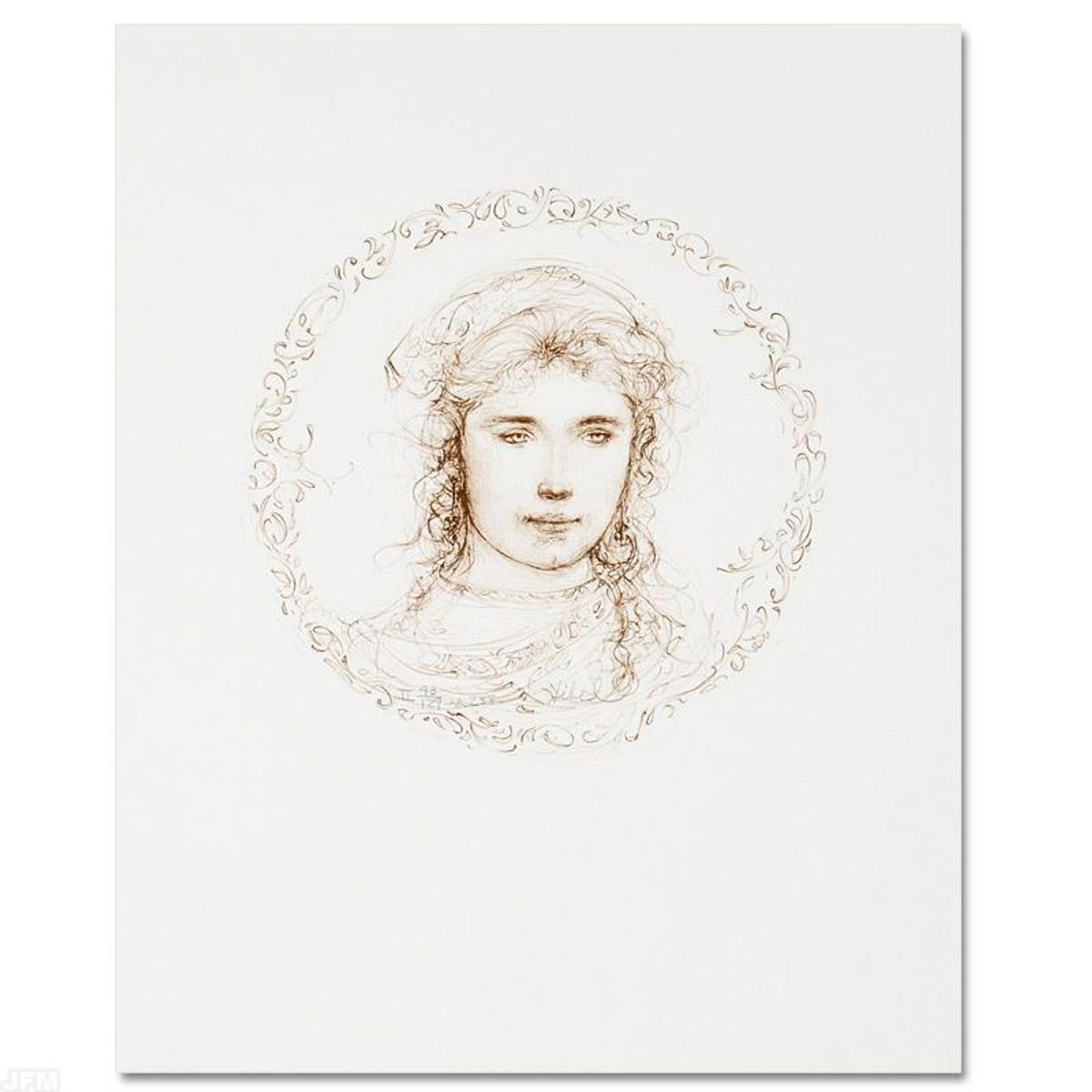 Gloria Limited Edition Lithograph by Edna Hibel, Numbered and Hand Signed with Certificate of Authenticity.