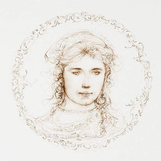 Gloria Limited Edition Lithograph by Edna Hibel, Numbered and Hand Signed with Certificate of Authenticity.