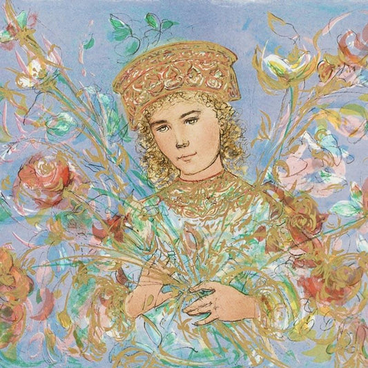 Cheryl Limited Edition Lithograph by Edna Hibel (1917-2014), Numbered and Hand Signed with Certificate of Authenticity.