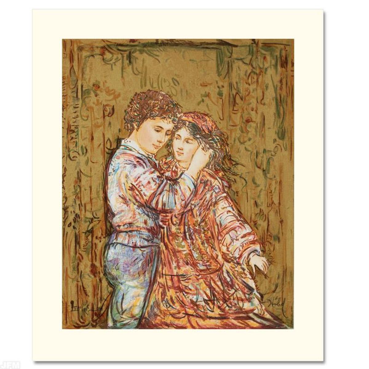 Interlude Limited Edition Serigraph by Edna Hibel (1917-2014), Numbered and Hand Signed with Certificate of Authenticity.
